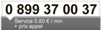 0899 37 00 37, 0,80€/min