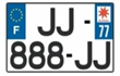 Plaque MOTO carrée en aluminium de qualité standard