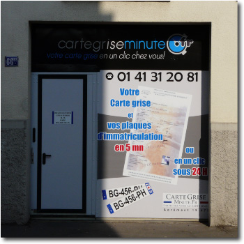 Pas de porte CarteGriseMinute.fr, 66bis rue Gallieni 92100 Boulogne-Billancourt