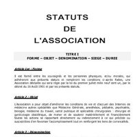 Statuts de l'association
