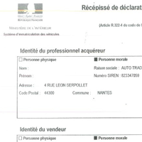 Récépissé de la Déclaration d'Achat (DA) si achat auprès d'un professionnel